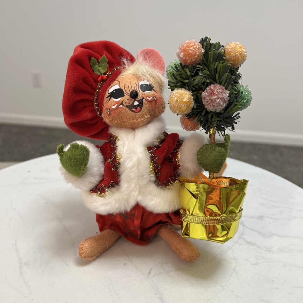 Annalee 2012 6" Christmas Topiary‎ Mouse with Tags